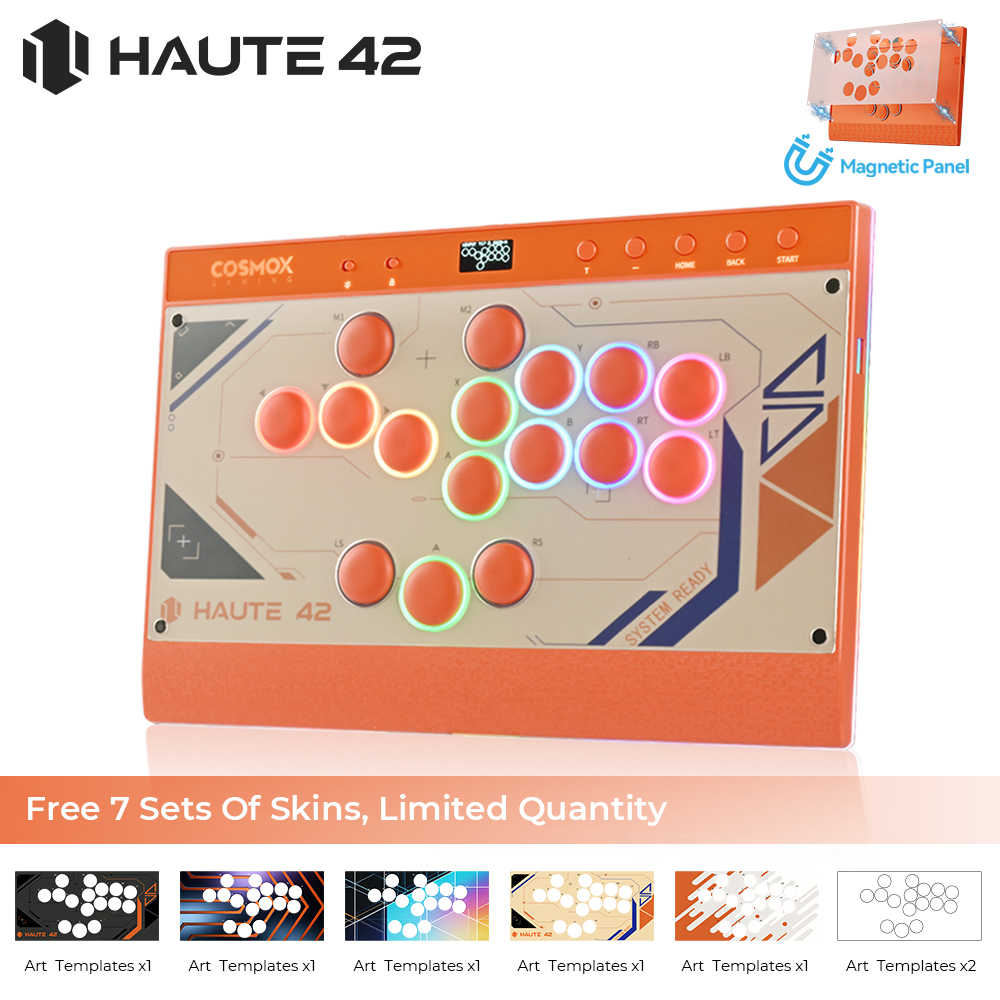 Arcade Stick For Ps5 Pc Switch - Haute42 Nuovo C16 Arancione Joystick Arcade