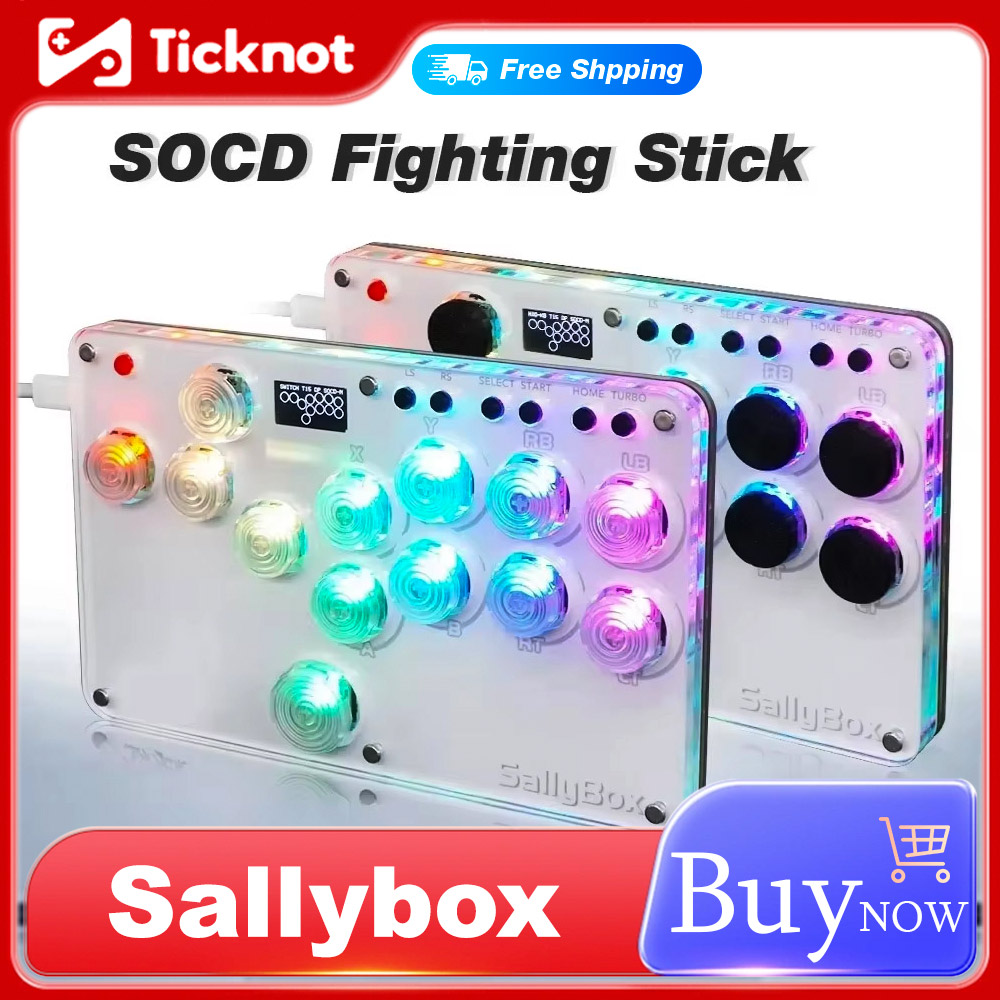 Arcade Fight Stick Hitbox Leverless - TicKnot Mini HitBox scd Fighting Stick