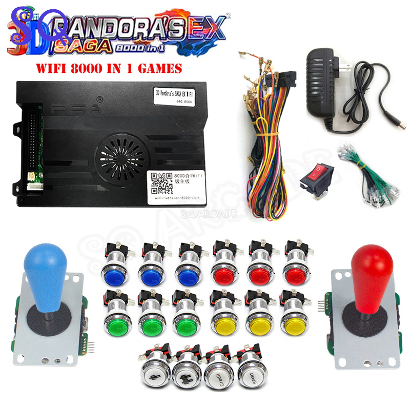 Arcade Cabinet Diy Kit 2 Player - 3D Pandora Saga Box EX2 8000