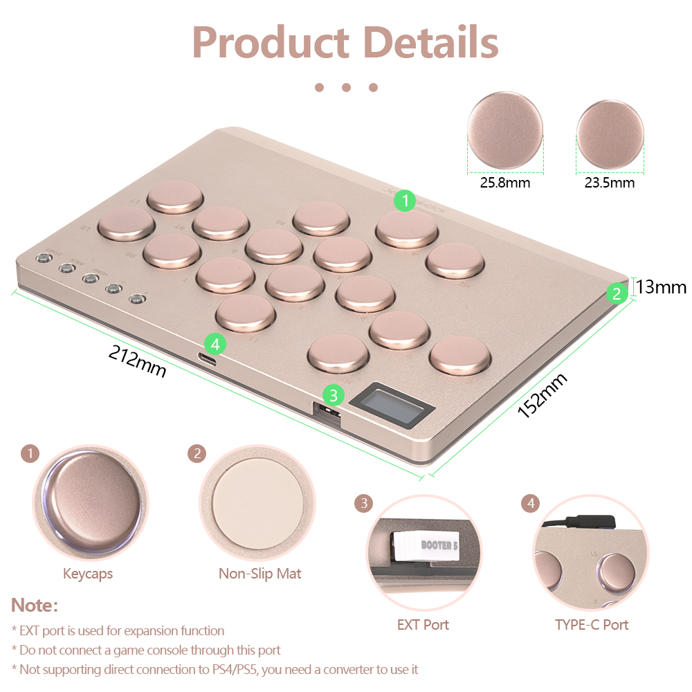 Controller Arcade Haute42 in L - Arcade Fight Stick Hitbox Leverless recensione e prezzo